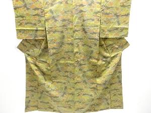 家屋模様織り出し西陣お召着物